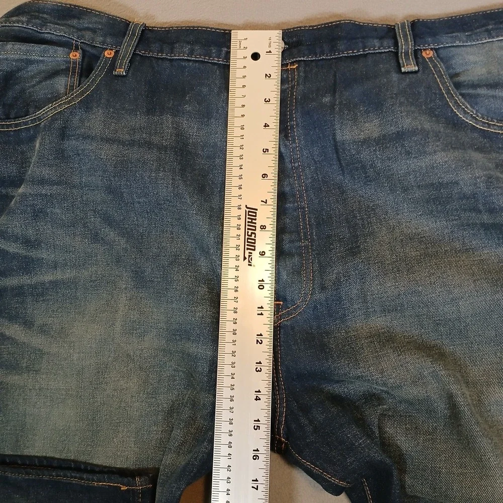 Levis Men's 501 Original Jeans Big & Tall Size 50x32 Blue Stretch Straight NEW